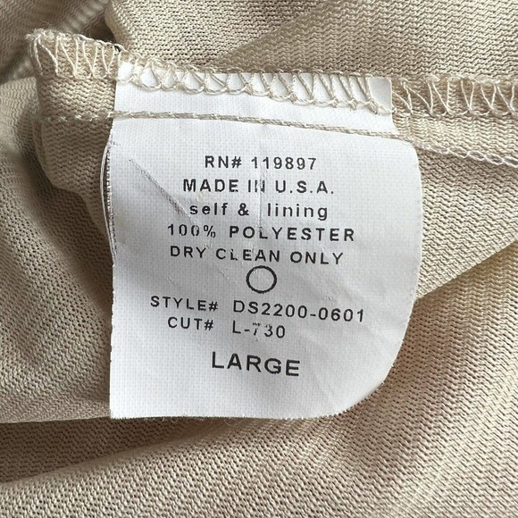 Collective Concepts Colorful Abstract Floral Sleeveless Satin Maxi Dress Sz L - Picture 9 of 9